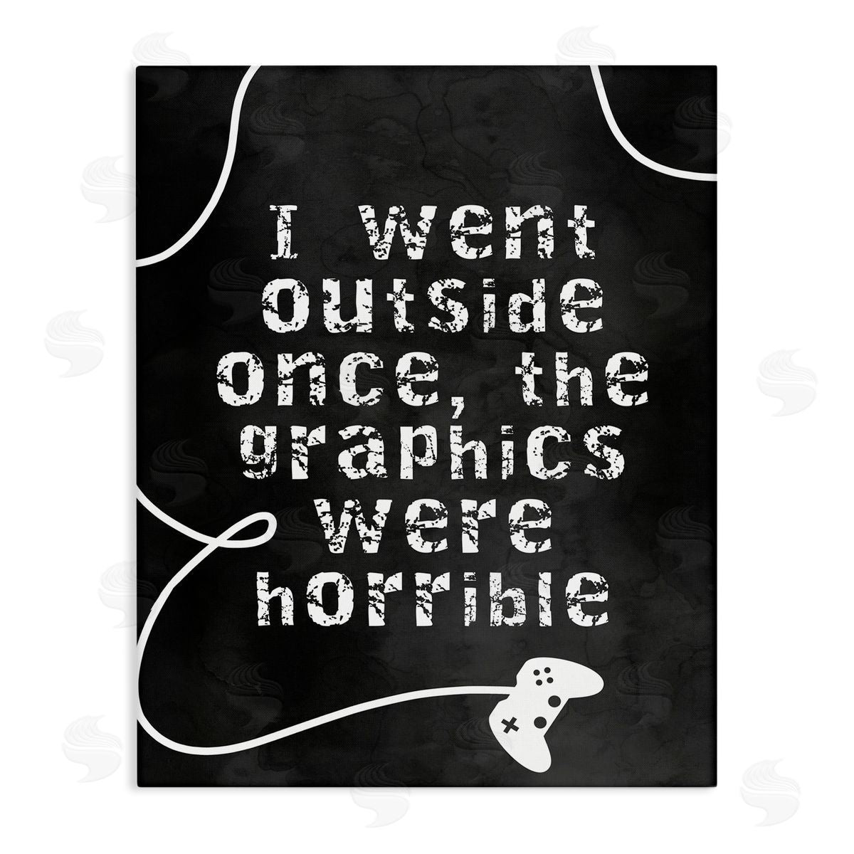Stupell Studio Outside Graphics Were Horrible Phrase Gamer Humor Canvas Wall Art