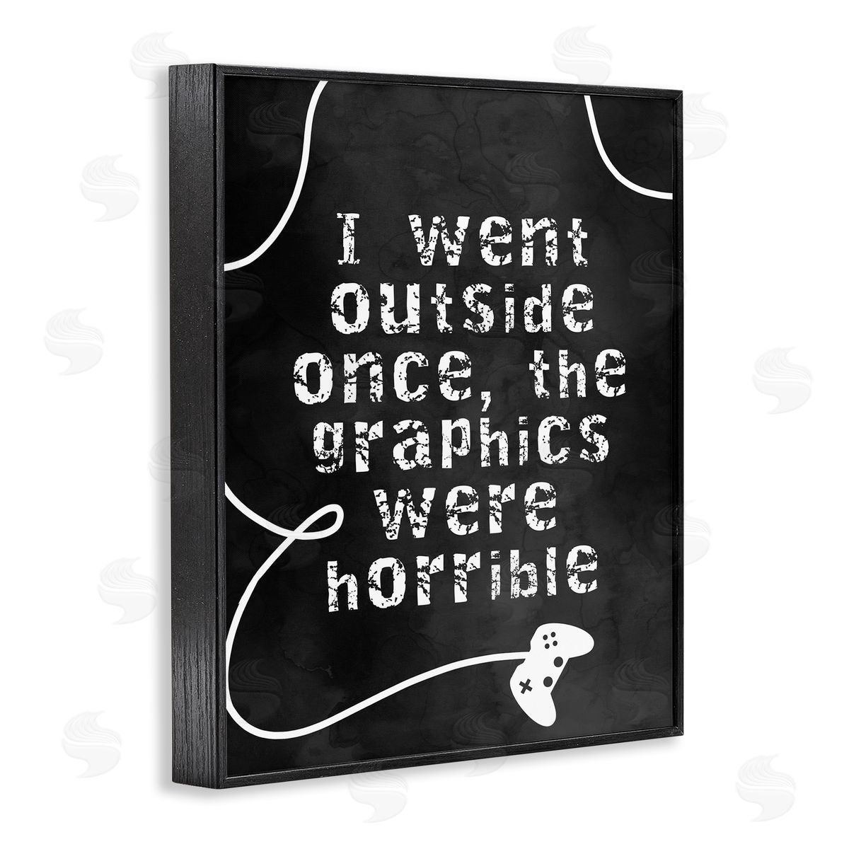 Stupell Studio Outside Graphics Were Horrible Phrase Gamer Humor Black Framed Giclee Wall Art
