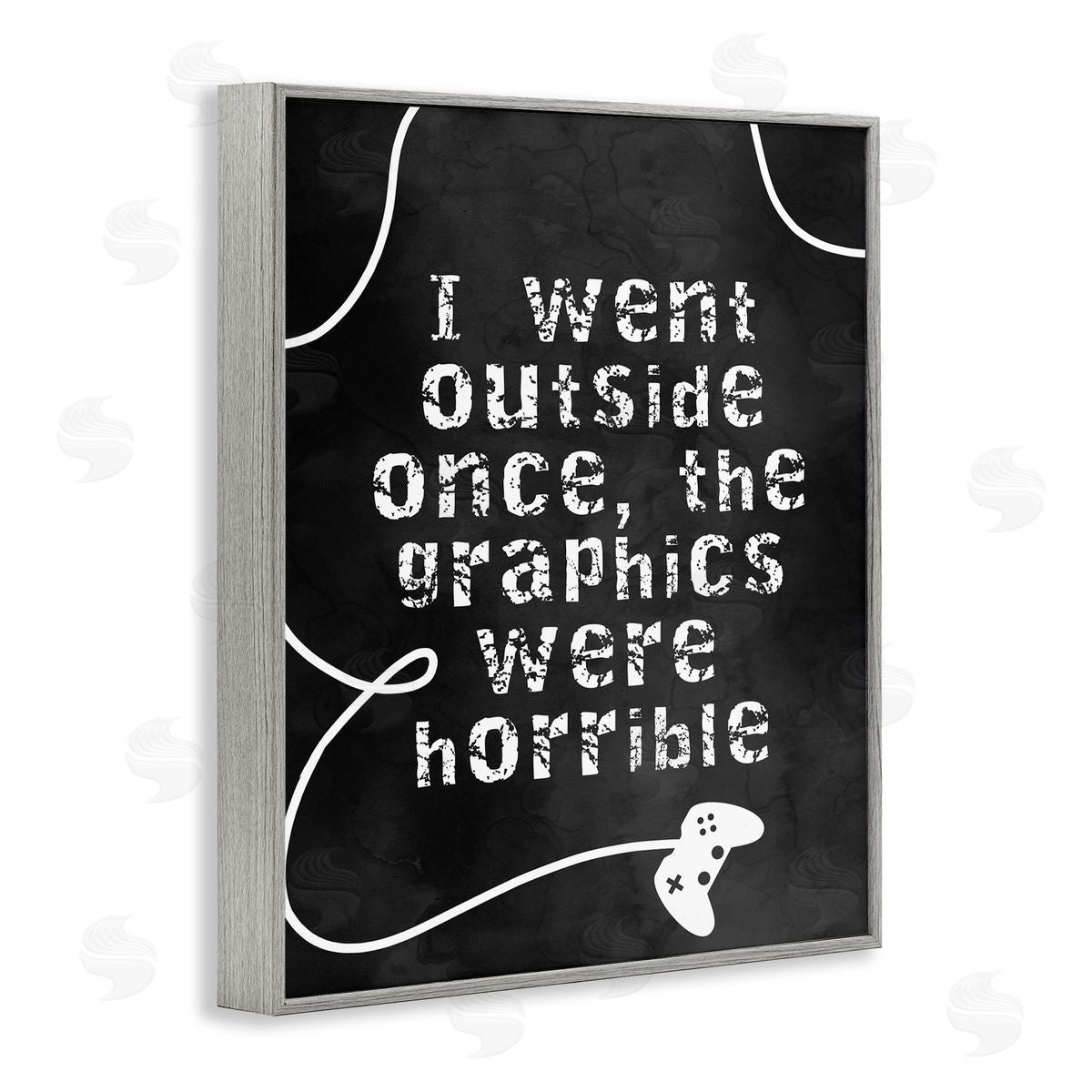 Stupell Studio Outside Graphics Were Horrible Phrase Gamer Humor Gray Framed Giclee Wall Art