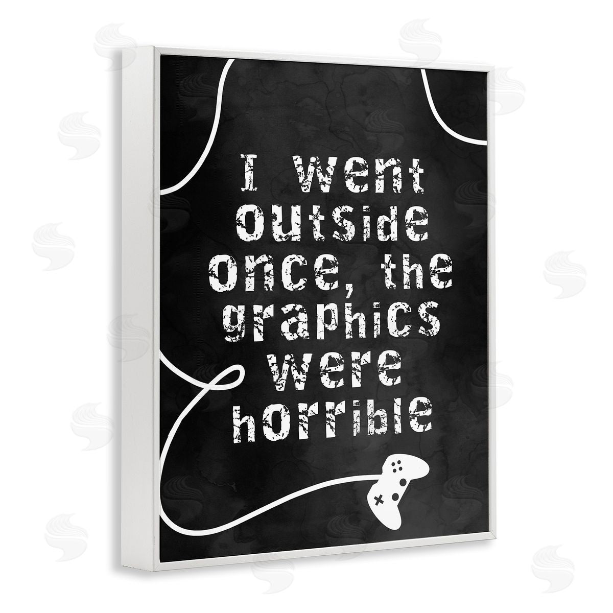 Stupell Studio Outside Graphics Were Horrible Phrase Gamer Humor White Framed Giclee Wall Art