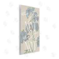 Stupell Studio | Waste Not Want Not Quote Blue Botanicals