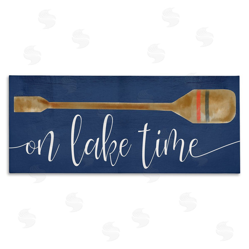 Stupell Studio | On Lake Time with Oar