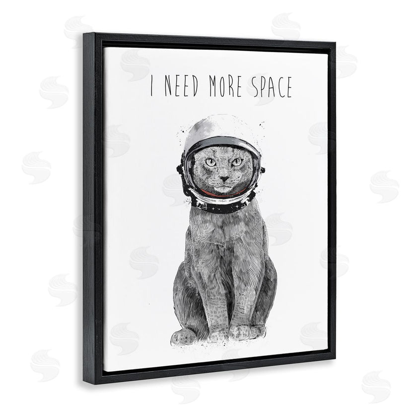 Balazs Solti | Need More Space Phrase Funny Cat Astronaut