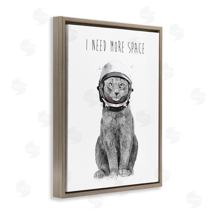 Balazs Solti | Need More Space Phrase Funny Cat Astronaut