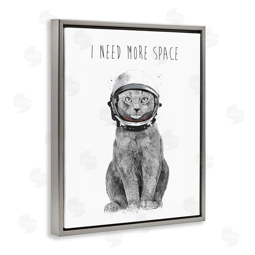 Balazs Solti | Need More Space Phrase Funny Cat Astronaut