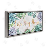 Ziwei Li | Let's Stay Home Phrase Green Purple Succulents