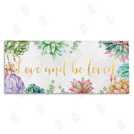 Ziwei Li | Love and Be Loved Phrase Pink Purple Succulents