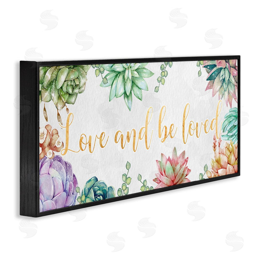 Ziwei Li | Love and Be Loved Phrase Pink Purple Succulents