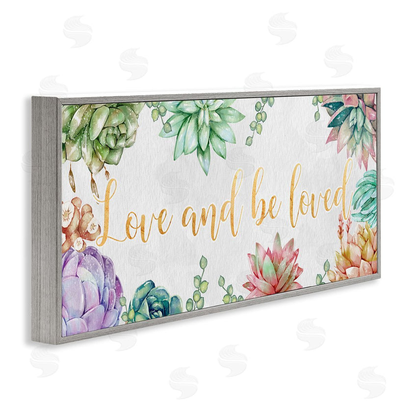 Ziwei Li | Love and Be Loved Phrase Pink Purple Succulents