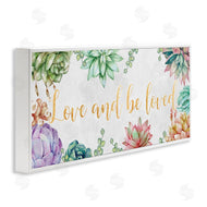 Ziwei Li | Love and Be Loved Phrase Pink Purple Succulents