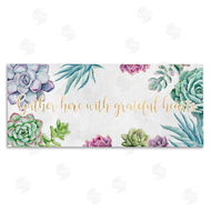 Ziwei Li | Gather Here Grateful Hearts Phrase Blooming Succulents