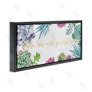 Ziwei Li | Gather Here Grateful Hearts Phrase Blooming Succulents