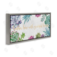 Ziwei Li | Gather Here Grateful Hearts Phrase Blooming Succulents