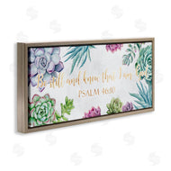 Ziwei Li | Be Still Psalm 46:10 Blooming Succulent Plants