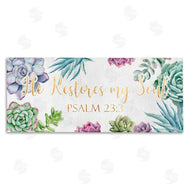 Ziwei Li | Restores My Soul Psalm 23:3 Blooming Succulents