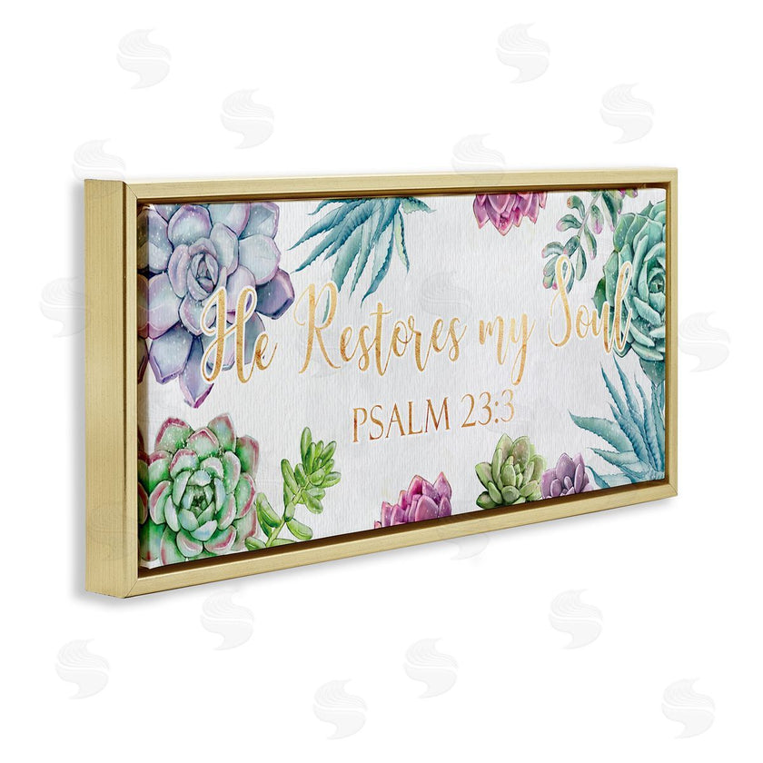 Ziwei Li | Restores My Soul Psalm 23:3 Blooming Succulents