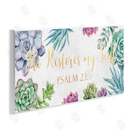 Ziwei Li | Restores My Soul Psalm 23:3 Blooming Succulents