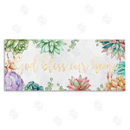 Ziwei Li | God Bless Our Home Expression Purple Pink Succulents