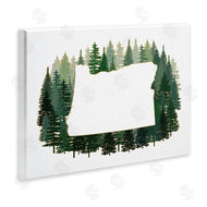 Ziwei Li | Oregon State Outline Green Pine Tree Forest