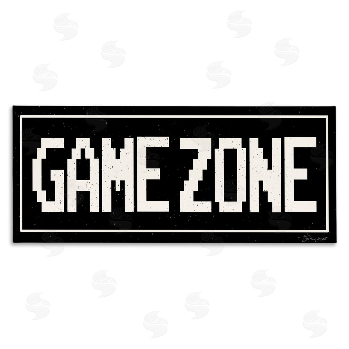 Stephanie Workman Marrott Game Zone Phrase Minimal Retro Arcade Typography Canvas Wall Art