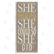 Stephanie Workman Marrott | She Believed She Could Phrase Distressed Grey