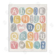 Stephanie Workman Marrott | Soft Pattern Watercolor Letters Alphabet Chart