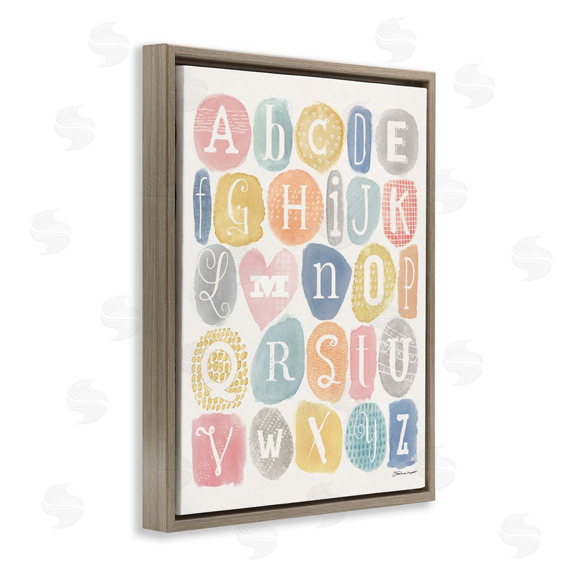 Stephanie Workman Marrott | Soft Pattern Watercolor Letters Alphabet Chart