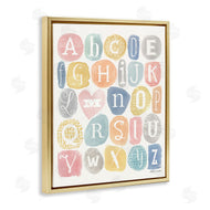 Stephanie Workman Marrott | Soft Pattern Watercolor Letters Alphabet Chart