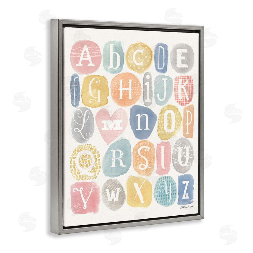 Stephanie Workman Marrott | Soft Pattern Watercolor Letters Alphabet Chart