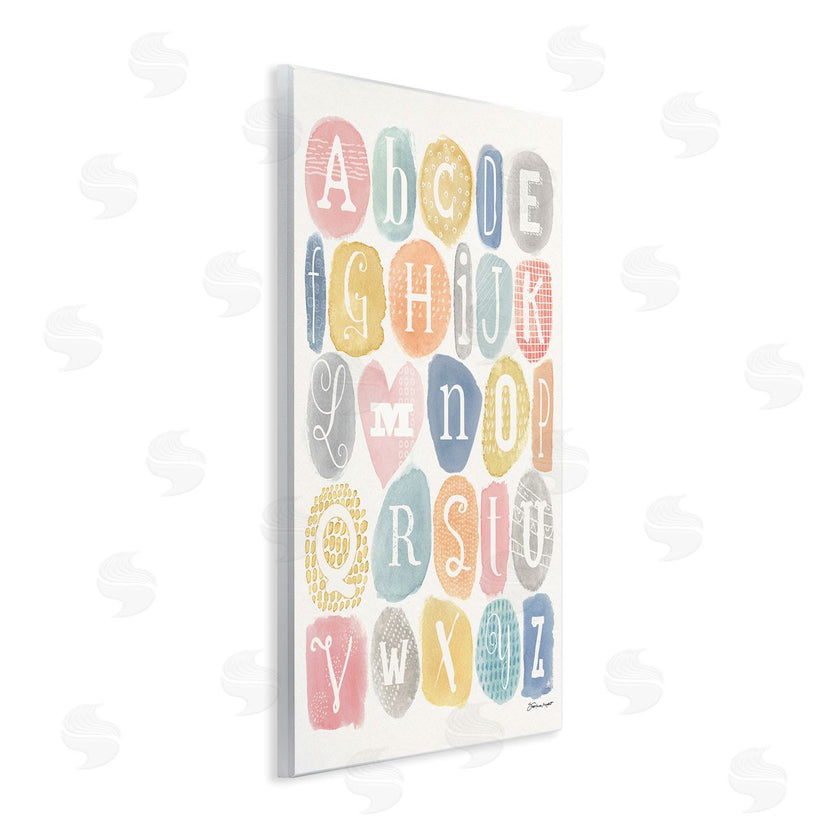 Stephanie Workman Marrott | Soft Pattern Watercolor Letters Alphabet Chart