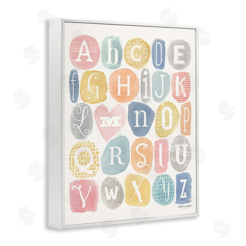 Stephanie Workman Marrott | Soft Pattern Watercolor Letters Alphabet Chart
