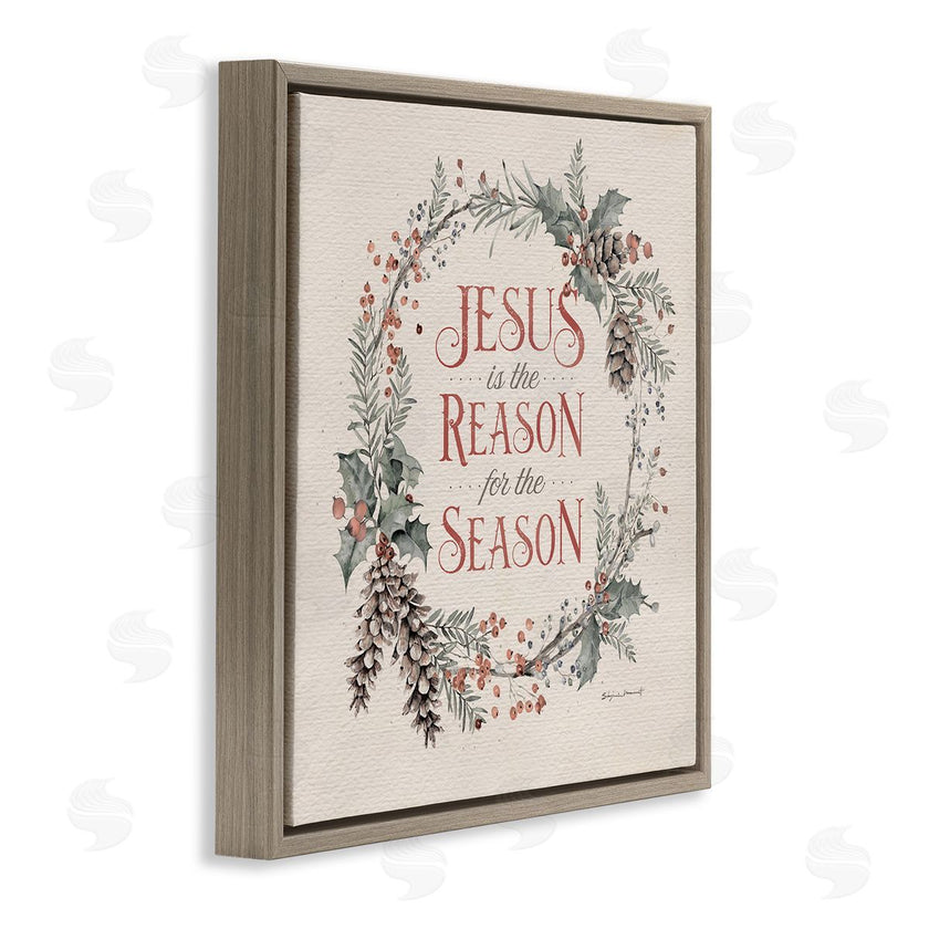 Stephanie Workman Marrott | Jesus Reason For Season Winter Holiday Wreath