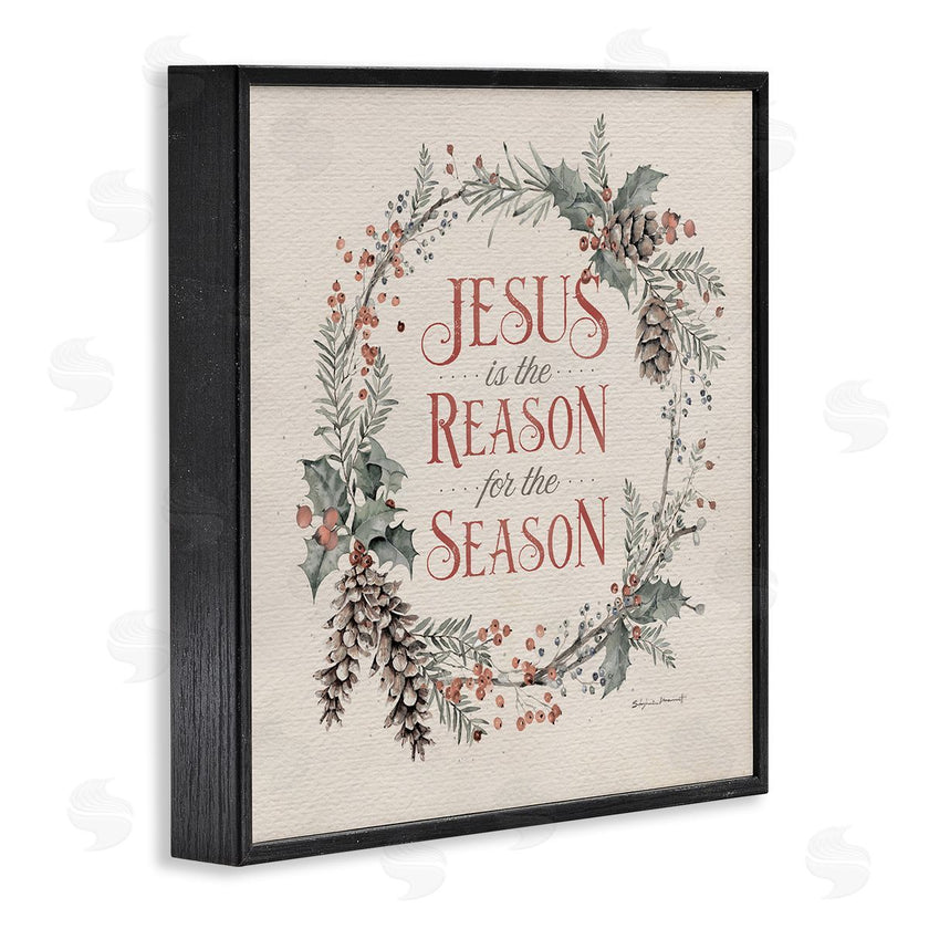 Stephanie Workman Marrott | Jesus Reason For Season Winter Holiday Wreath