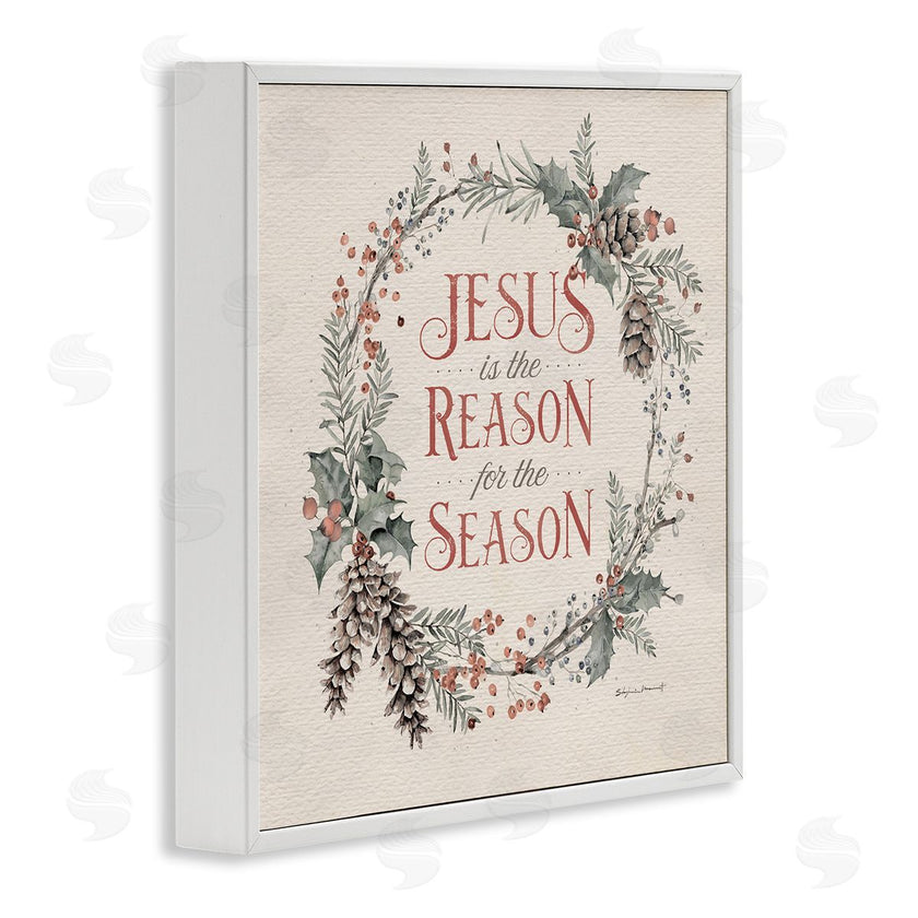 Stephanie Workman Marrott | Jesus Reason For Season Winter Holiday Wreath