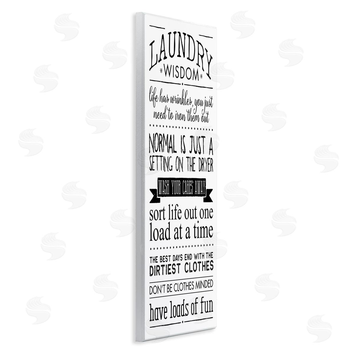 Laundry Wisdom Life Phrases Wood Plaque Wall Art, Home Decor by Stephanie Workman Marrott