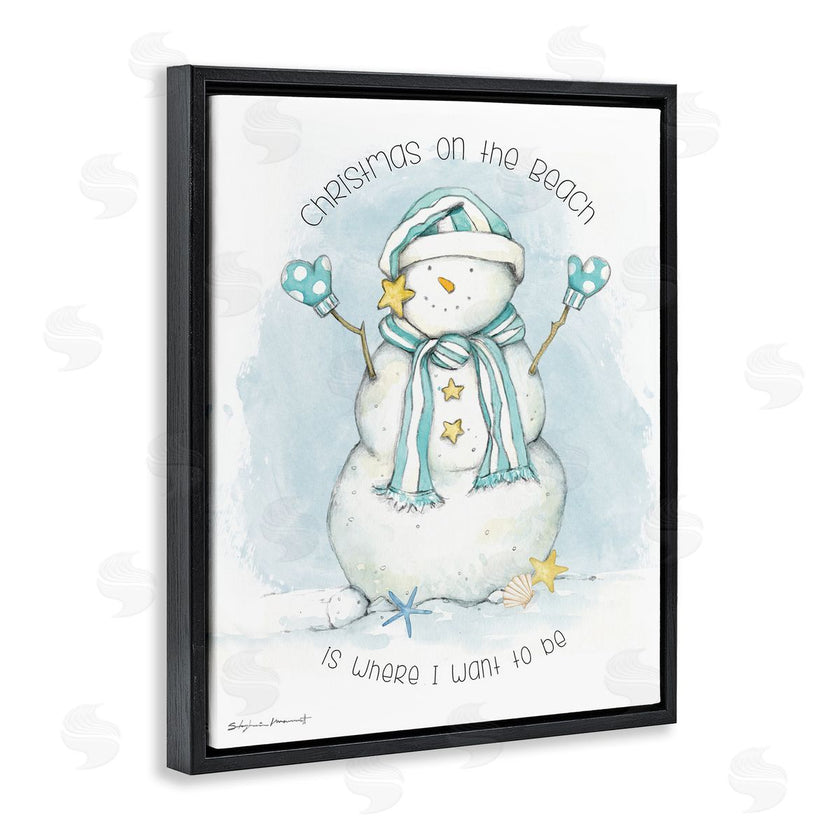 Stephanie Workman Marrott | Christmas On the Beach Sentiments Nautical Snowman