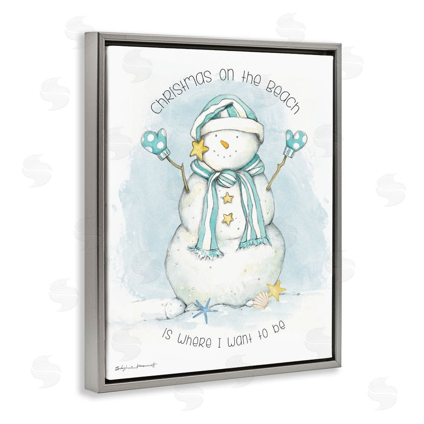 Stephanie Workman Marrott | Christmas On the Beach Sentiments Nautical Snowman