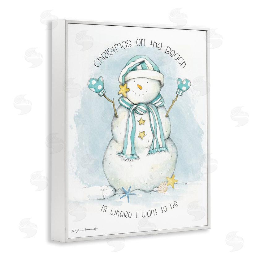 Stephanie Workman Marrott | Christmas On the Beach Sentiments Nautical Snowman