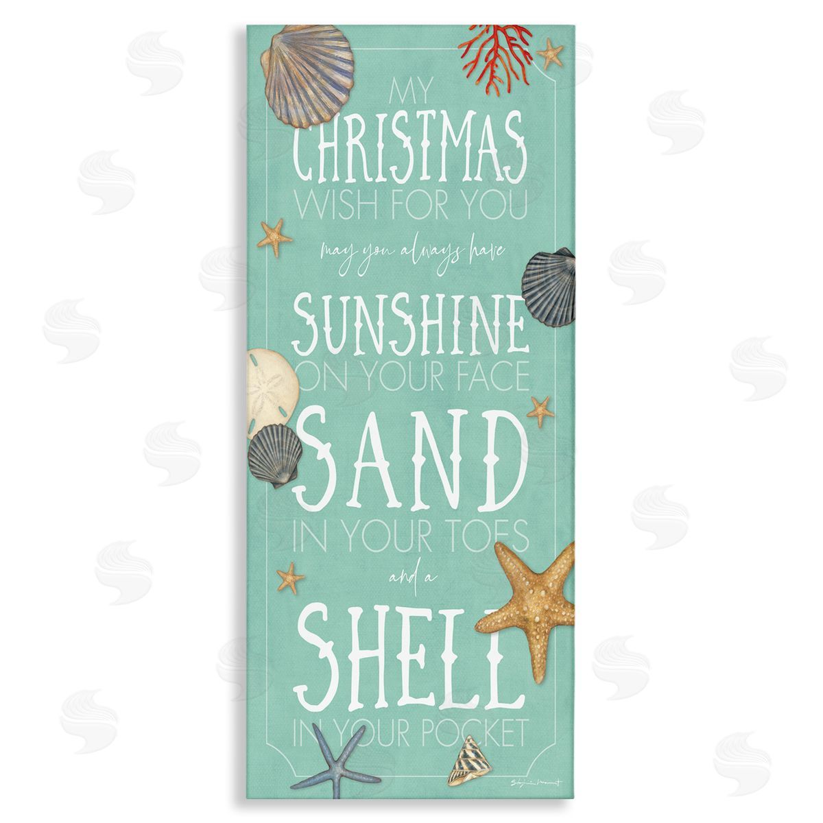 Wish For You Christmas Phrase Canvas Wall Art, Home Decor by Stephanie Workman Marrott