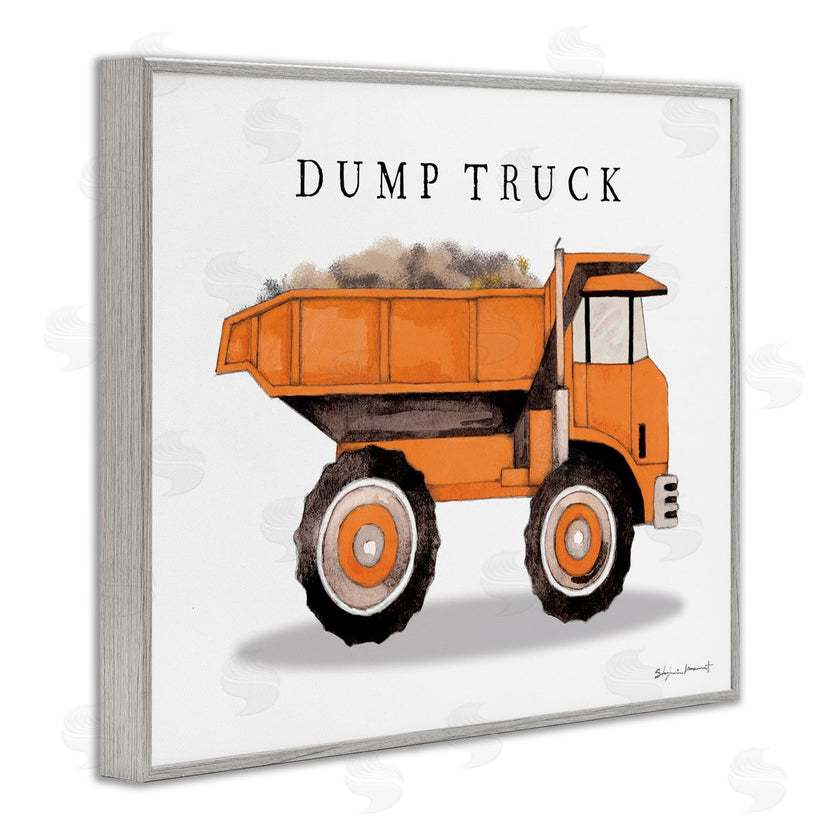 Stephanie Workman Marrott | Orange Dump Truck Construction