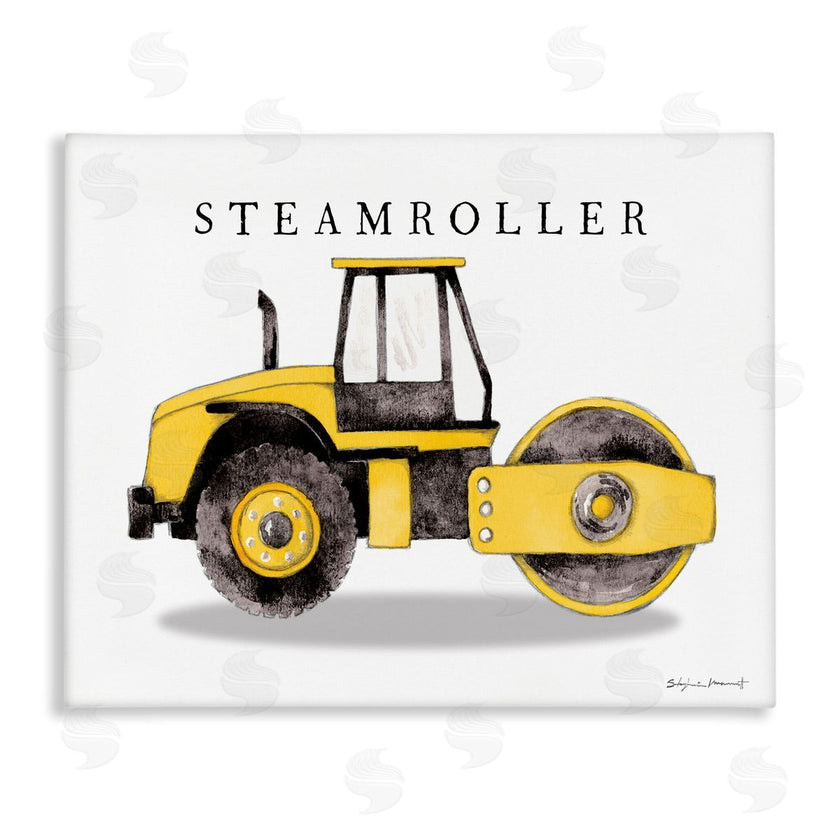 Stephanie Workman Marrott | Yellow Steam Roller Traditional Construction Truck
