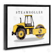 Stephanie Workman Marrott | Yellow Steam Roller Traditional Construction Truck