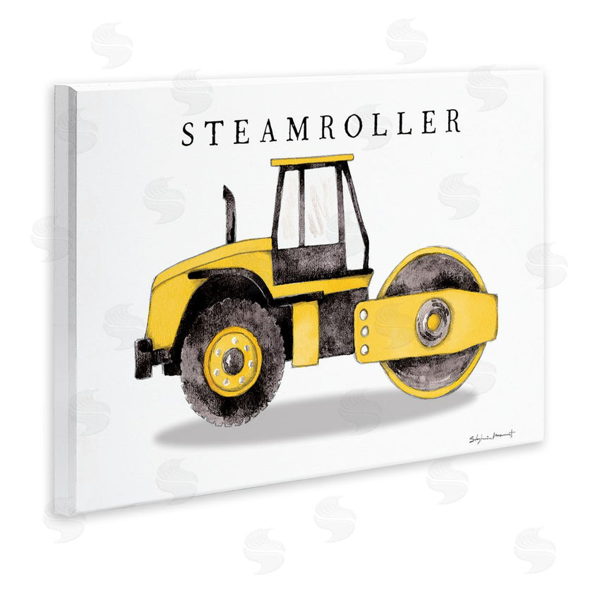 Stephanie Workman Marrott | Yellow Steam Roller Traditional Construction Truck