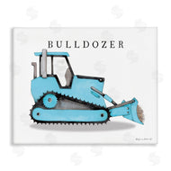 Stephanie Workman Marrott | Blue Bulldozer Construction Machine