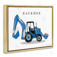 Stephanie Workman Marrott | Blue Backhoe Construction Truck Demolition Vehicle