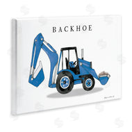 Stephanie Workman Marrott | Blue Backhoe Construction Truck Demolition Vehicle