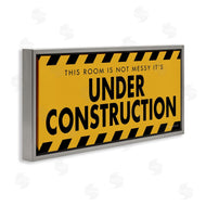Stephanie Workman Marrott | Messy Room Under Construction Sign Yellow Black