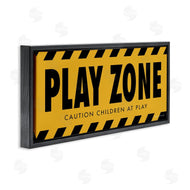 Stephanie Workman Marrott | Play Zone Caution Children Construction Sign Yellow Black