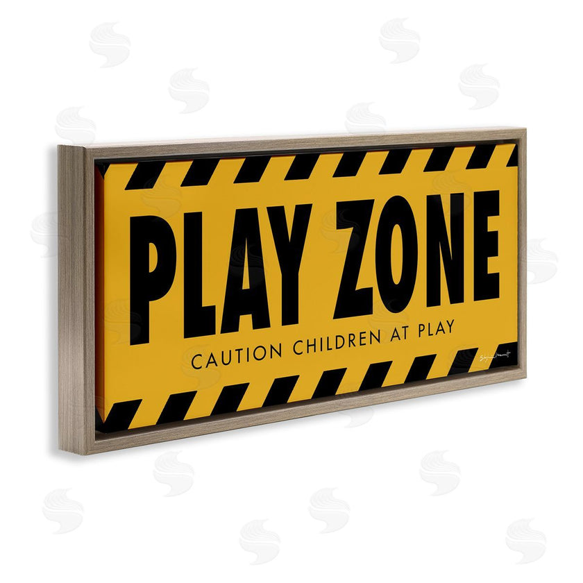 Stephanie Workman Marrott | Play Zone Caution Children Construction Sign Yellow Black