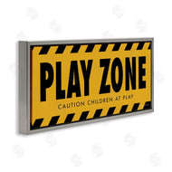 Stephanie Workman Marrott | Play Zone Caution Children Construction Sign Yellow Black